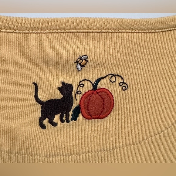 Christopher and Banks Fall Theme Top with Embroidered Details, Size M - Picture 6 of 10